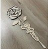 Rose en bois "Je t'aime"