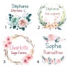 Badge personnalisable - Métier - Fleurs