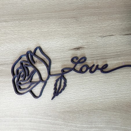 Rose en 3D "love"