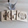 Sous verres bambou personnalisables