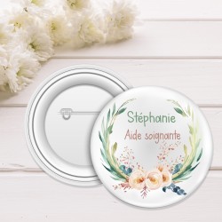 Badge personnalisable - Métier - Fleurs