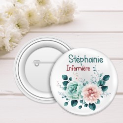 Badge personnalisable - Métier - Fleurs