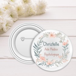 Badge personnalisable - Métier - Fleurs