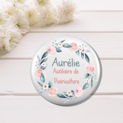 Badge personnalisable - Métier - Fleurs