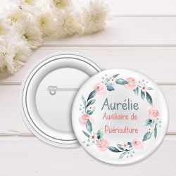 Badge personnalisable - Métier - Fleurs