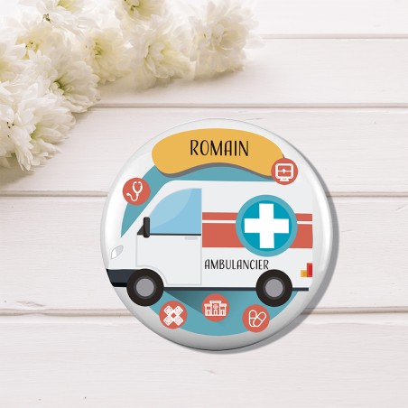 Badge personnalisable - Métier Ambulancier